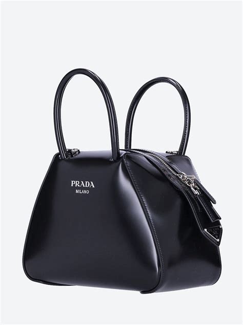 prada spazzolato bauletto bag|Prada leather handbags.